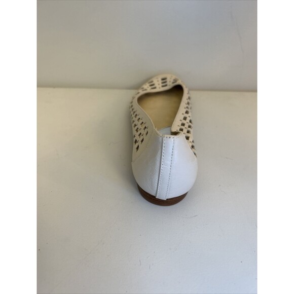 MICHAEL KORS Studded Beige Leather Ballet Flats Sz 8 M Cut Outs - Picture 6 of 11